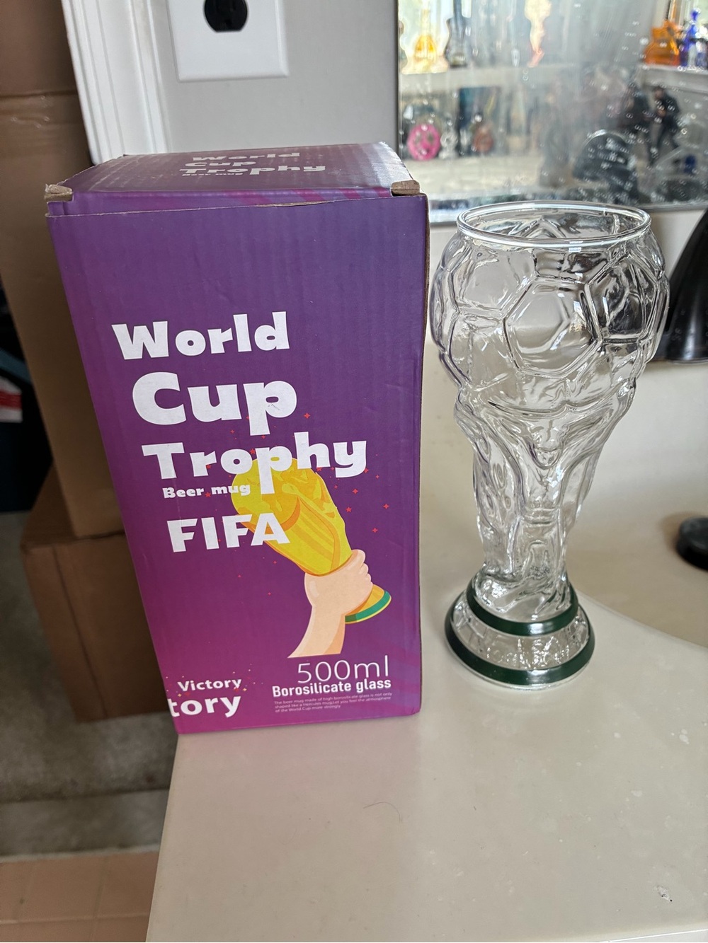 World Cup Trophy Beer Mug - 500ml - New in Box - $20